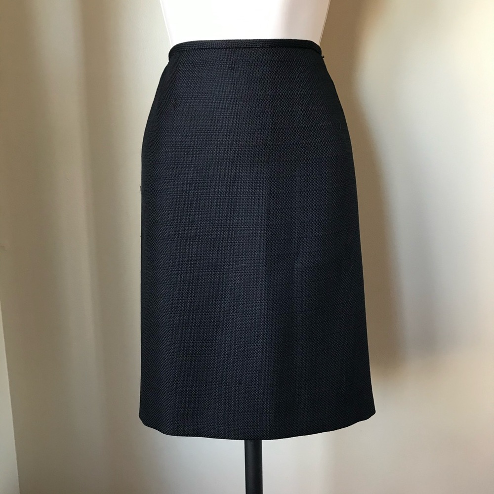 Calvin Klein Black Textured Pencil Skirt Size 10P